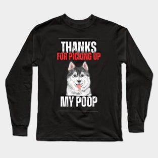 Thanks for scooping up my poop - Klee kai edition Long Sleeve T-Shirt